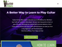 Tablet Screenshot of guitaranimal.com